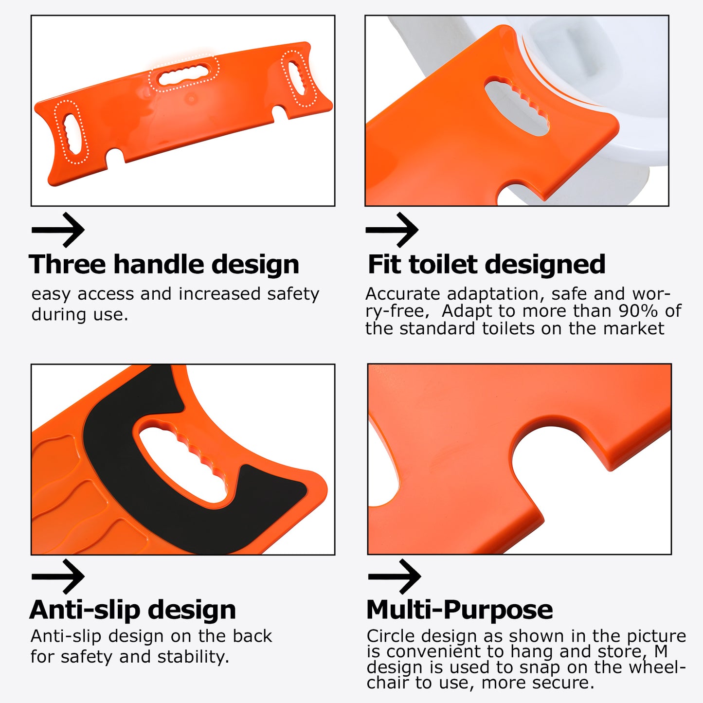 Suboton Slide Transfer Board for Wheelchair, Bed, Chair and Car Transfers