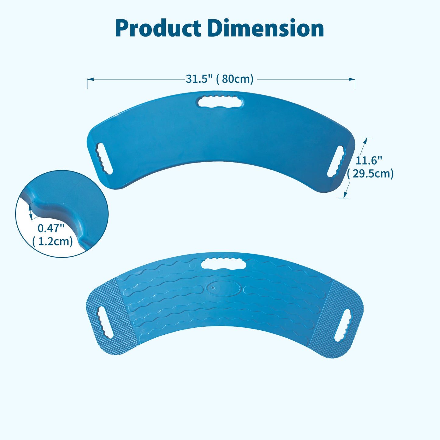 Suboton Curved Transfer Board with Non-Slip Pads for Seniors